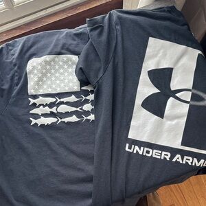 Men’s size small Under Armour and Columbia PFG t shirts $5